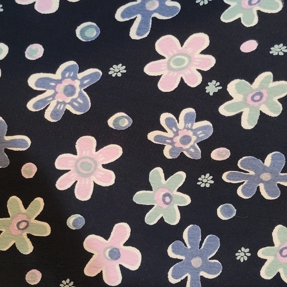 BP. Colorful Summer Floral Blooms Lightweight Navy Midi - Maxi Skirt - Size 7 - Picture 5 of 7